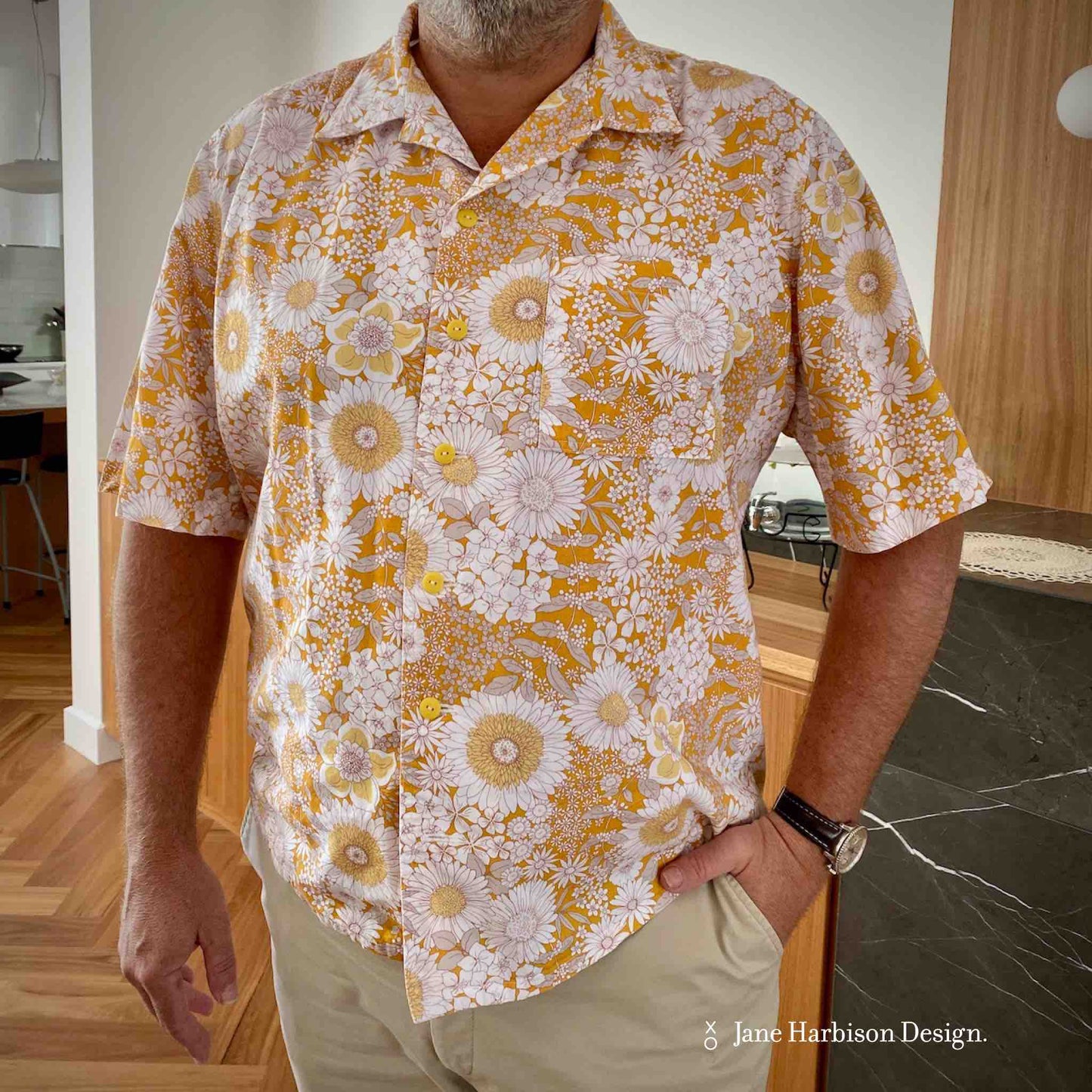 Camp Collar Shirt Pattern + Tutorial - Men S-2XL