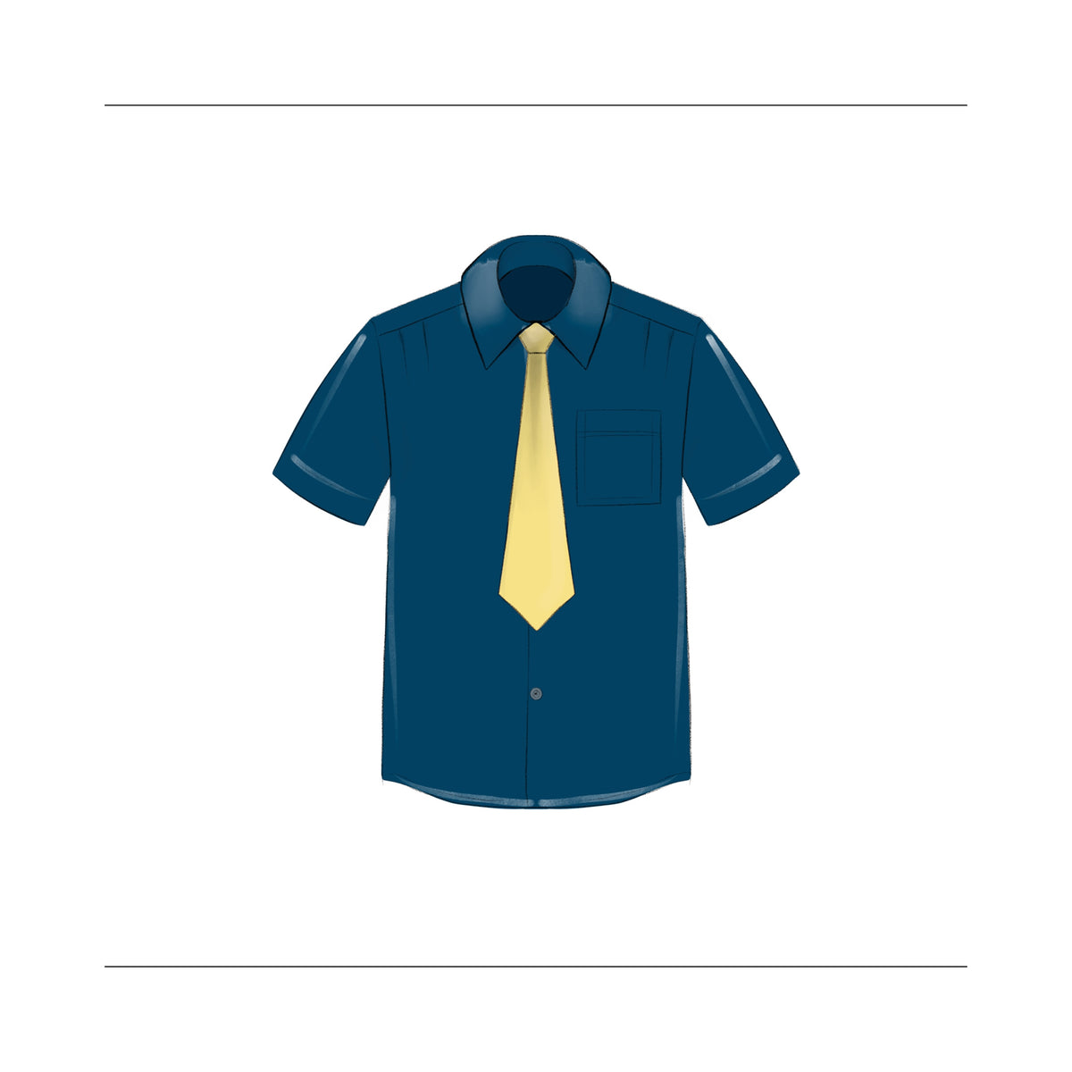 Kipper Tie PDF sewing pattern on retro camp collar shirt sewing pattern
