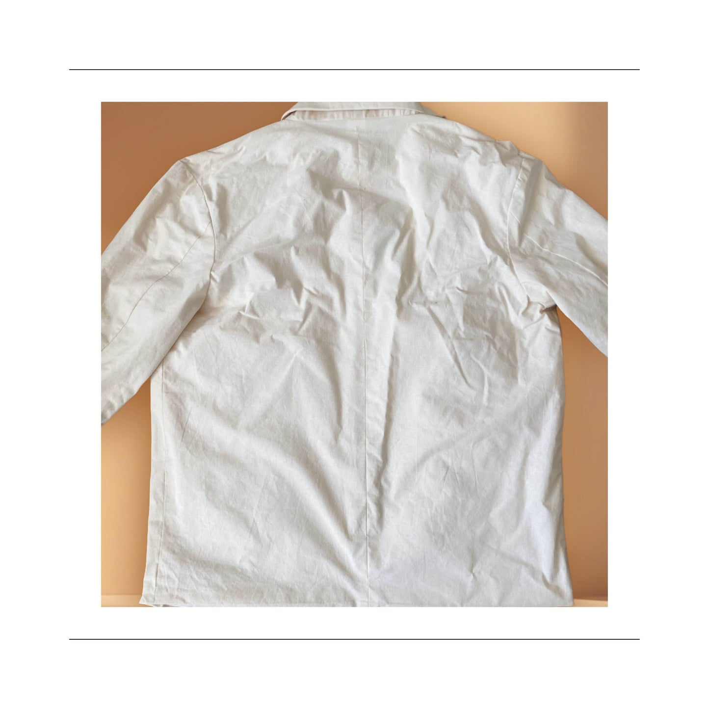 Men's chore jacket sewing pattern back view by Jane Harbison Design