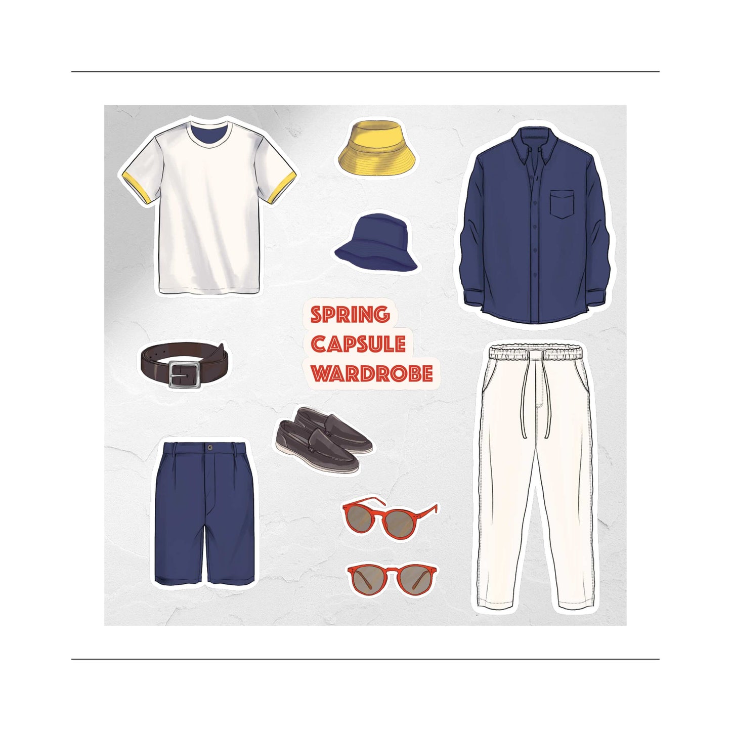 Sticker Set - Print and Cut Spring Capsule Wardrobe