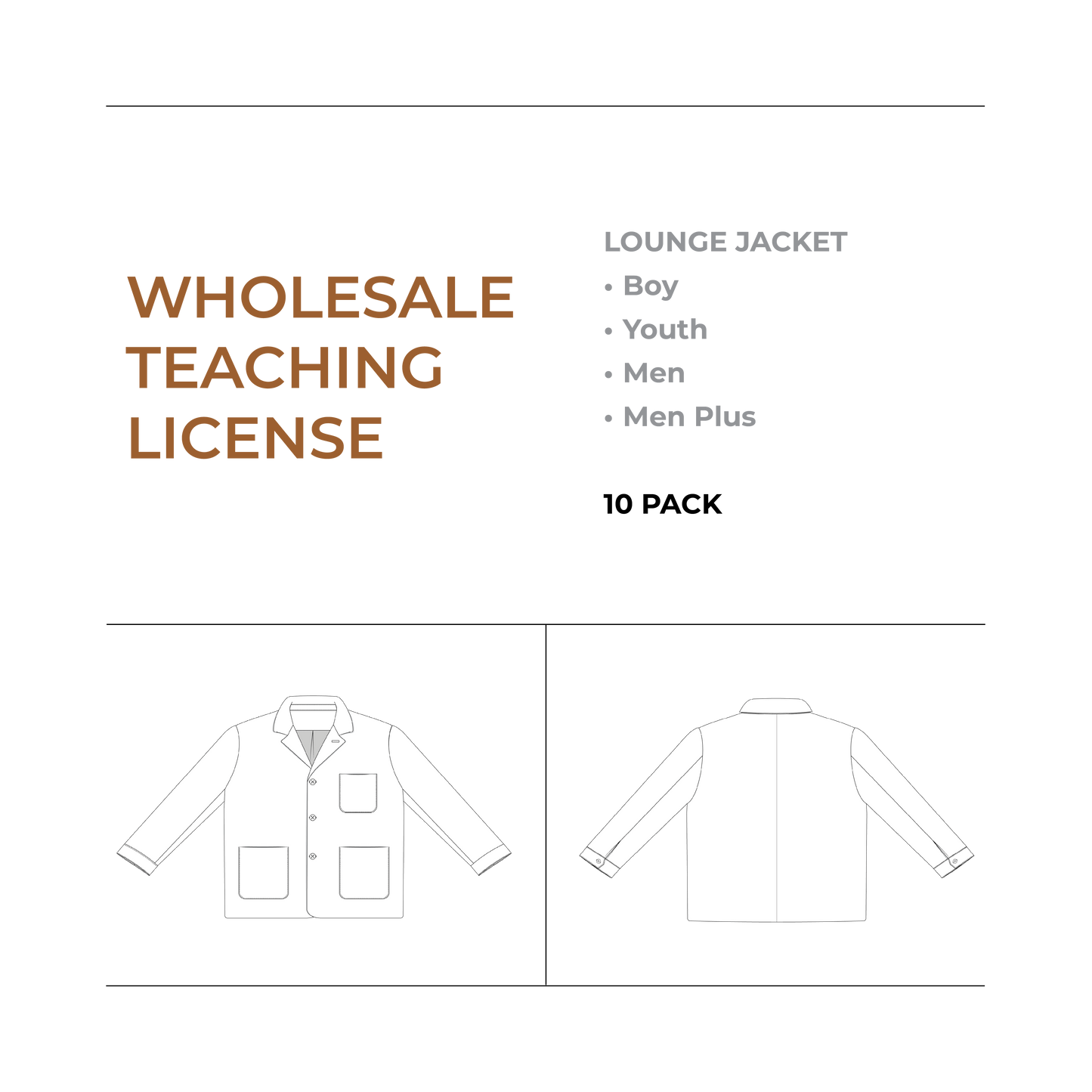 Wholesale Teaching License - Lounge Jacket