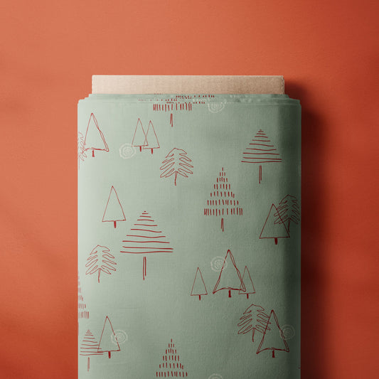 Fabric Cotton - Christmas Tree Green