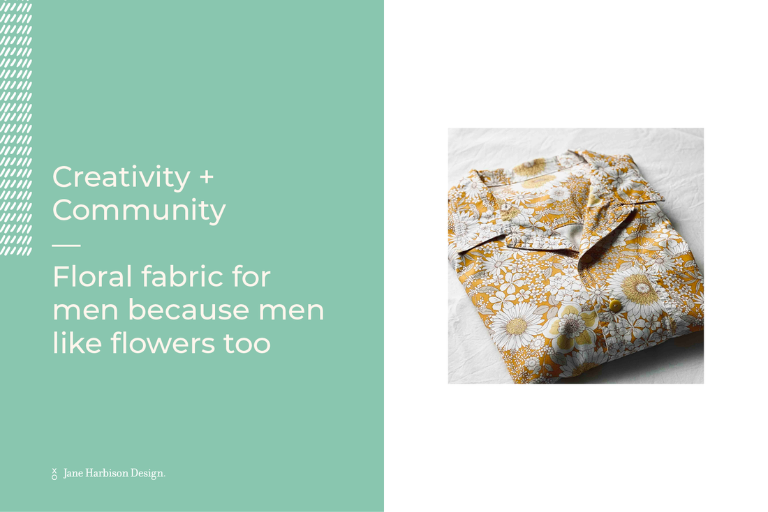 Floral fabric collection for men becasue they like flowers too