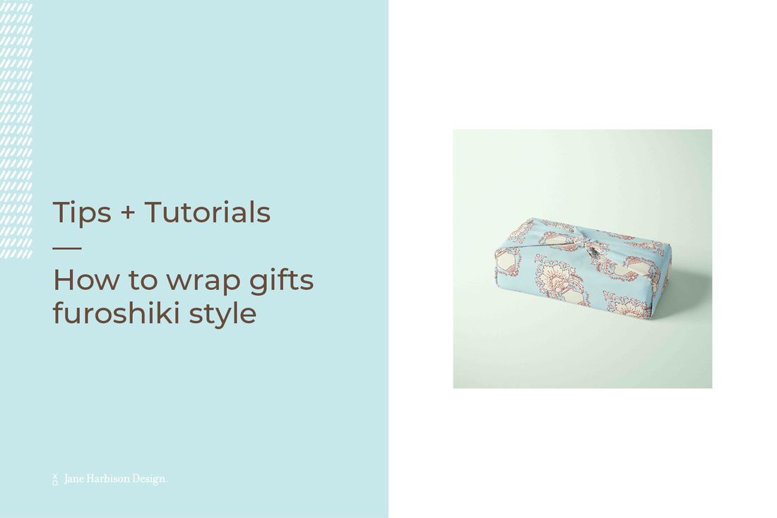 how to wrap gifts with fabric Furoshiki style