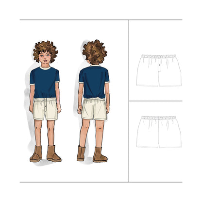 Easy Boxer short PDF sewing pattern for boys