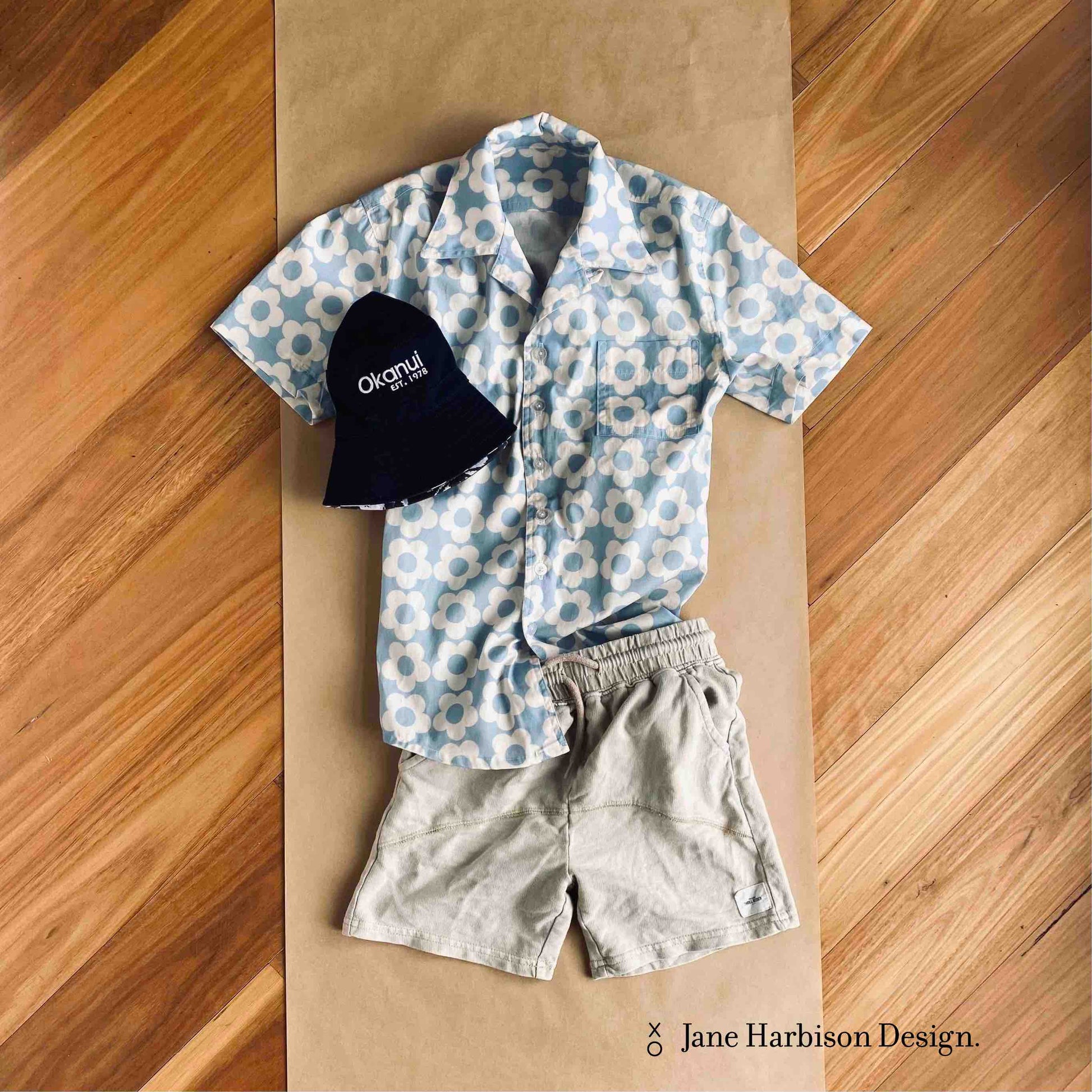 Youth Size 10 Camp Collar Shirt Sewing Pattern