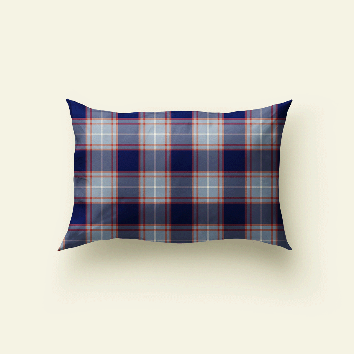 Fabric Cotton Poplin - Plaid Dark Blue