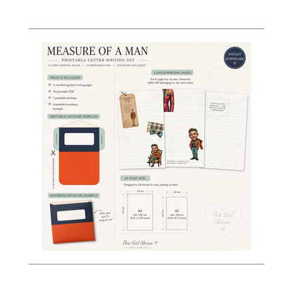 Father's Day Pocket Square & Stationery Bundle