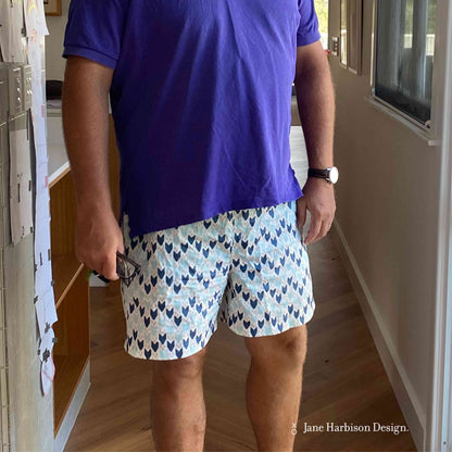 Sewing Pattern Mens Mid Thigh Short - fashionable DIY gift