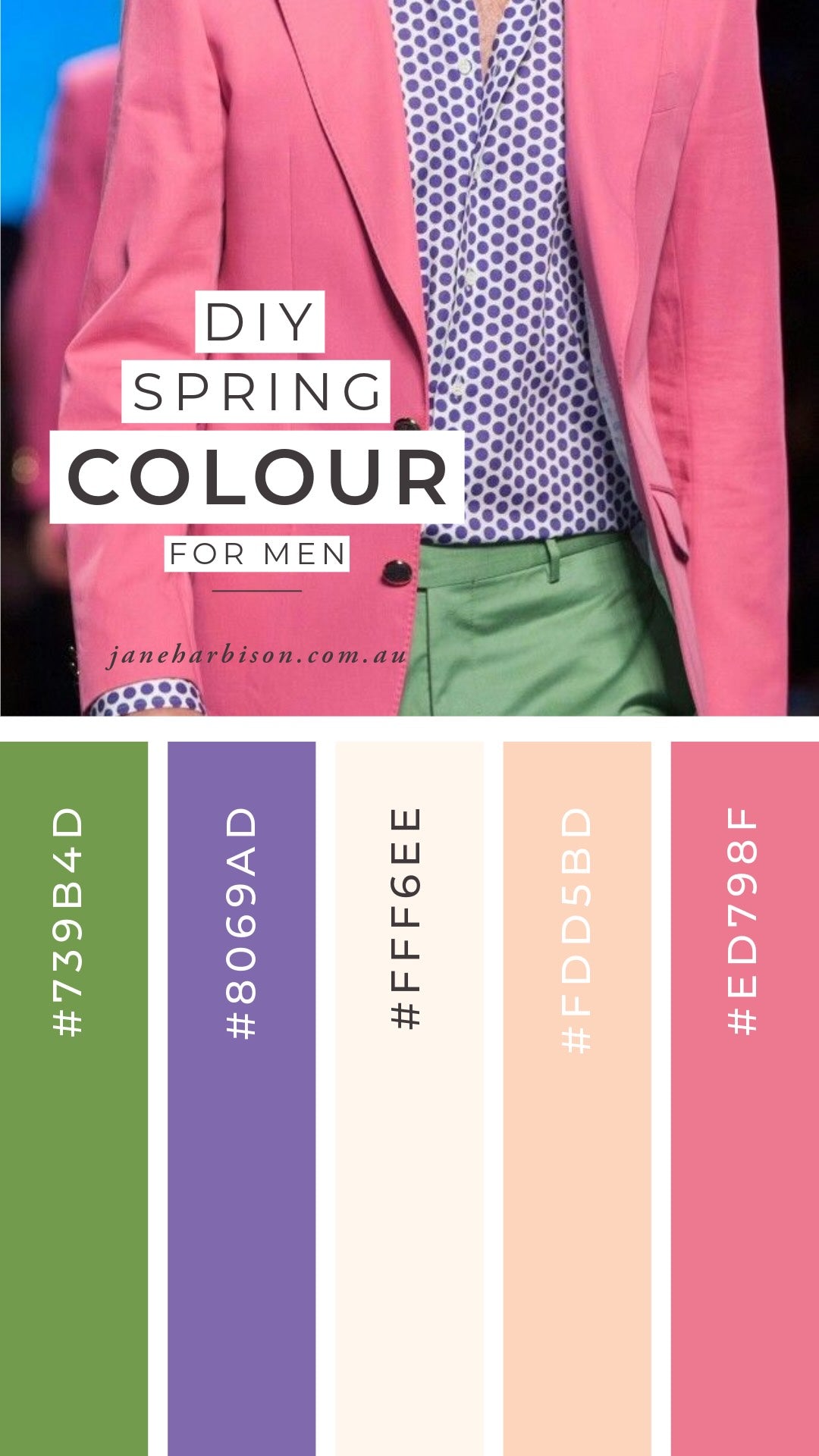 Spring colour palette for men outfit
