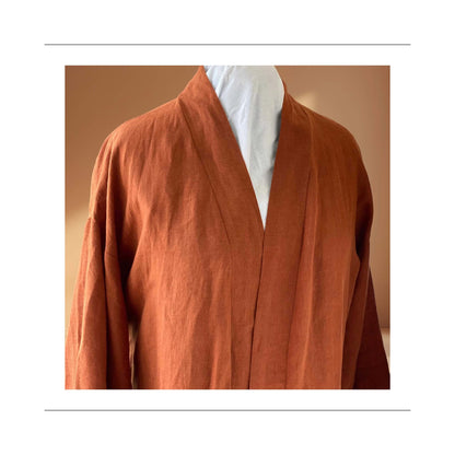 Box Sleeve Men's Robe (dressing gown) PDF sewing pattern: Size Men S - 2XL by Jane Harbison Design