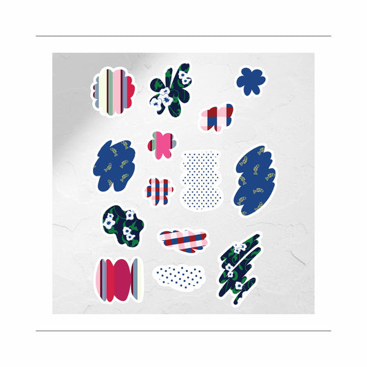 Sticker Set - Print and Cut Marine Royal Blue