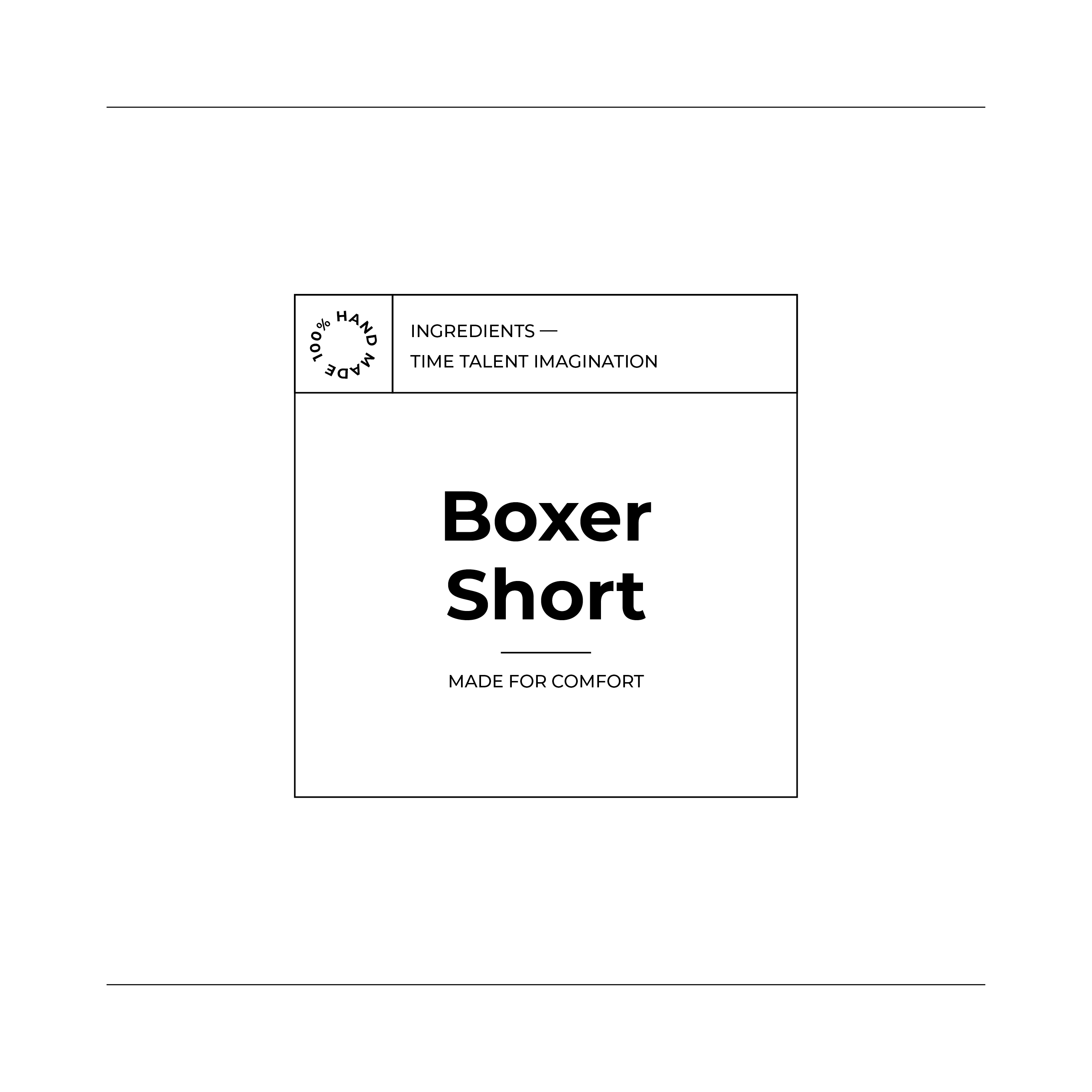 Shorts Box Label Product Wrapper for Handmade Boxer Shorts | Buy PDF Printable Here ...