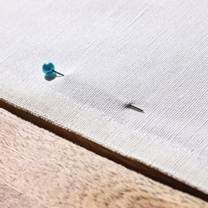 Fabric Linen Canvas - Barcode Dark Blue Stripe
