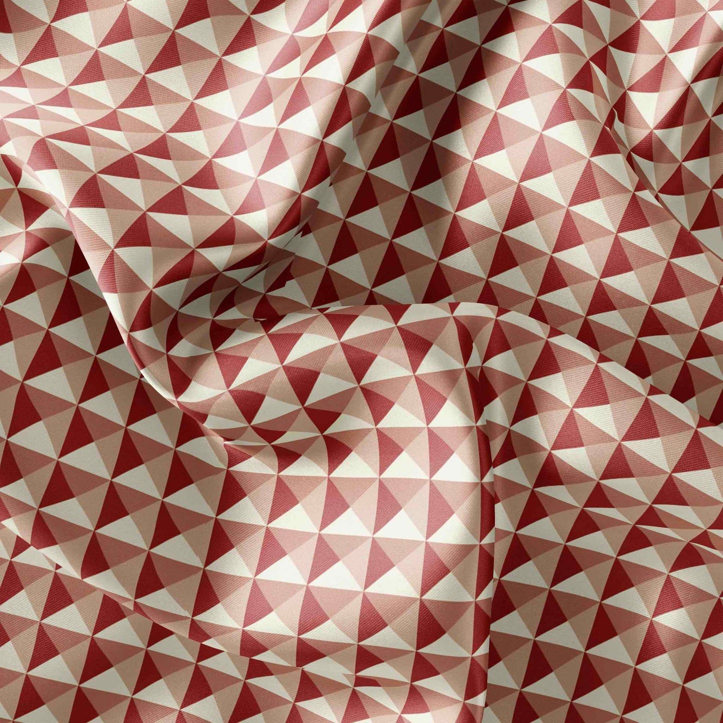 Fabric Satin Furoshiki Fat Quarter Bundle 3D Check Red Blue